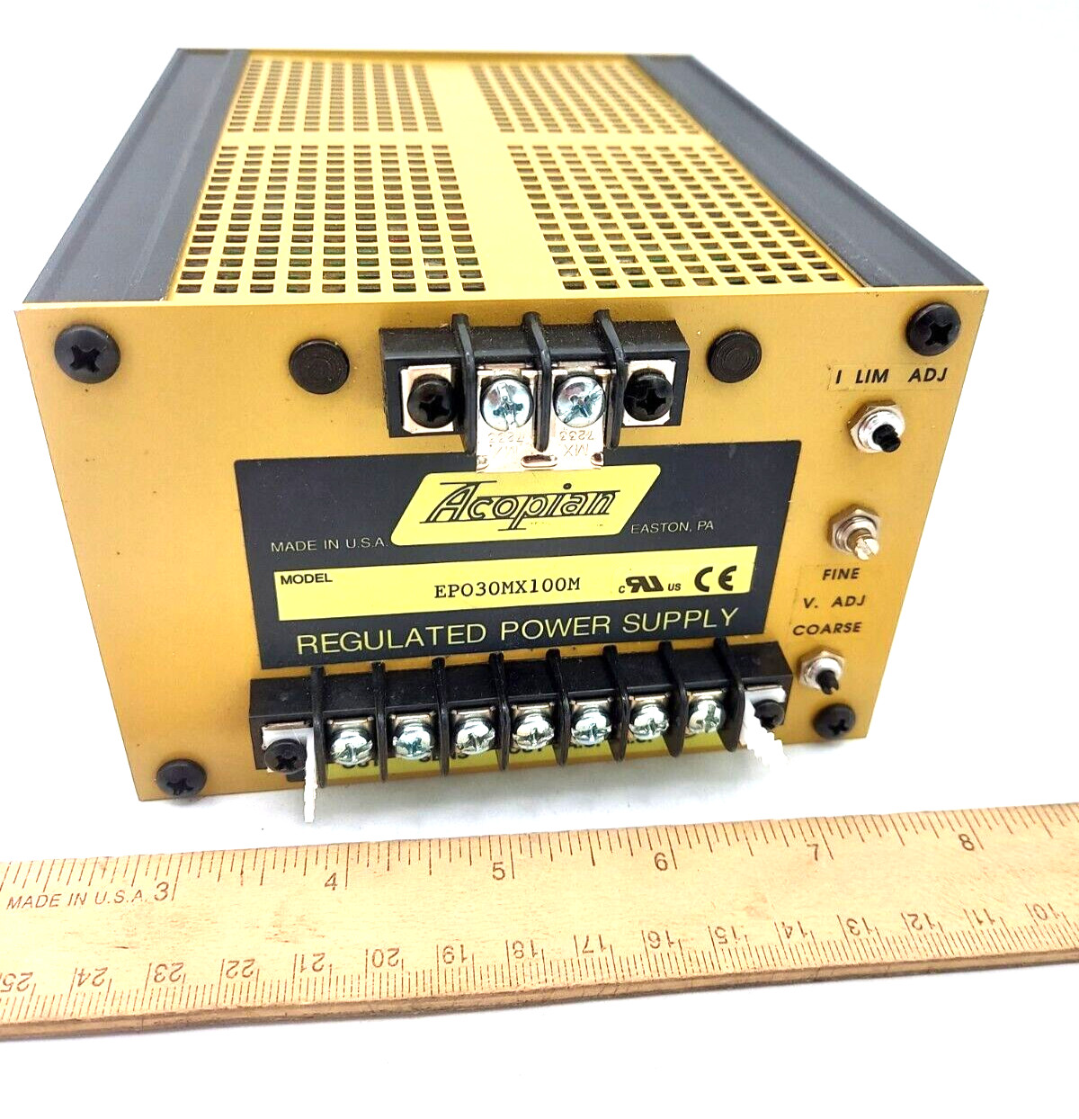 Acopian EP030MX100M Power Supply IVR:105-125v; OVR:0-30V; 1A; Case Size M6