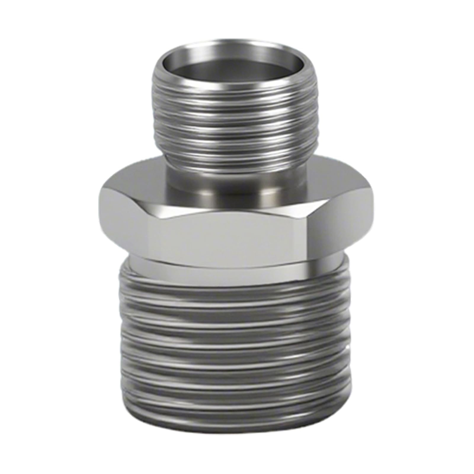 1/2 to 3/8 Water Line Adapter, Brass Compression Male Male, Nickel