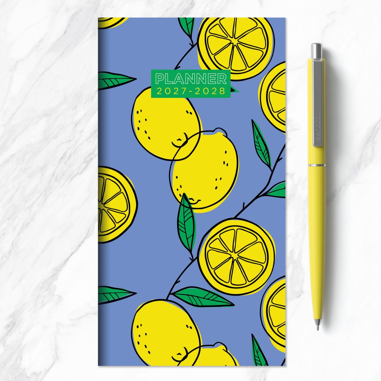 2027-2028 Lemon Small Monthly Pocket Planner