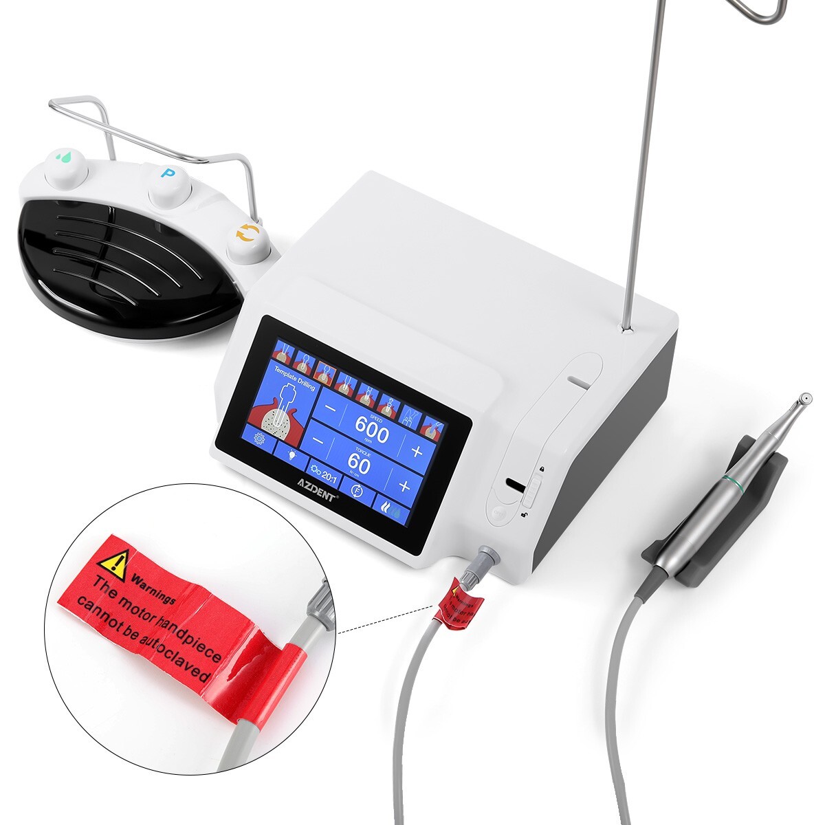Dental LED Implant Motor Brushless System /Mobile Trolley Cart Auto Water Supply
