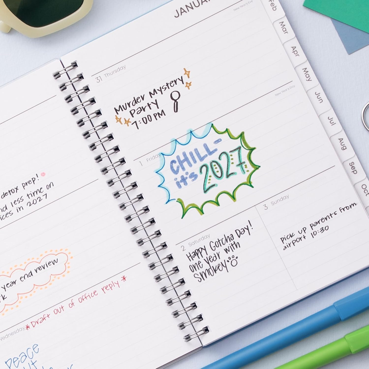 2027 Weekly and Monthly Planner Calendar, January 2027 – December 2027, 5″ X 8″,