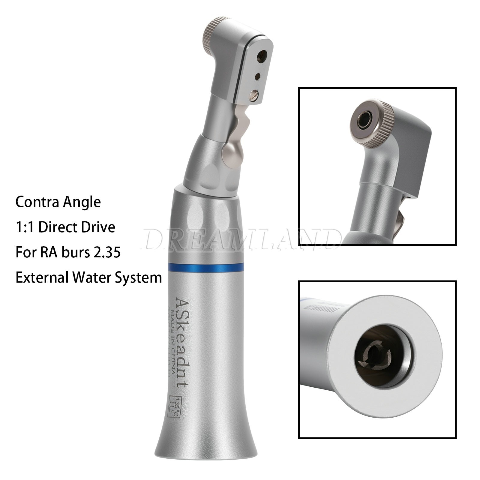 5xDental Low Speed Contra Angle Handpiece Latch E-Type 2.35mm Autoclavable 135°C