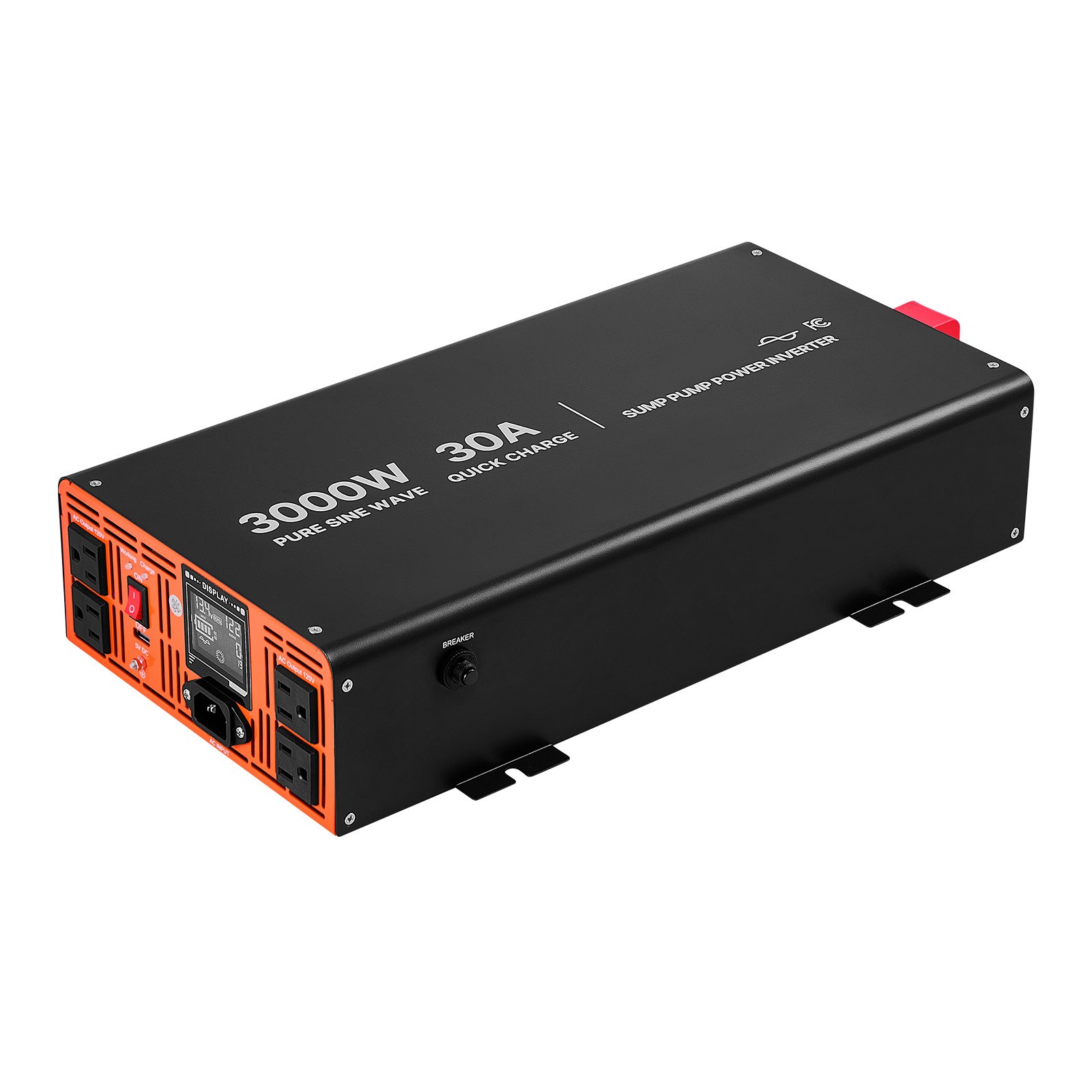 Uimoso 3000W Sump Pump Backup System with LCD Pure Sine Wave Inverter