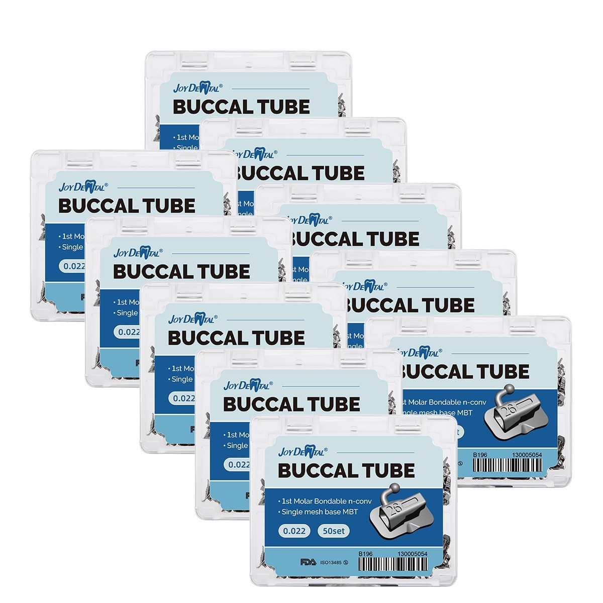 200pcs Dental Ortho Buccal Tubes 1st Molar MBT 022 Non-Conv Mesh Base Joydental