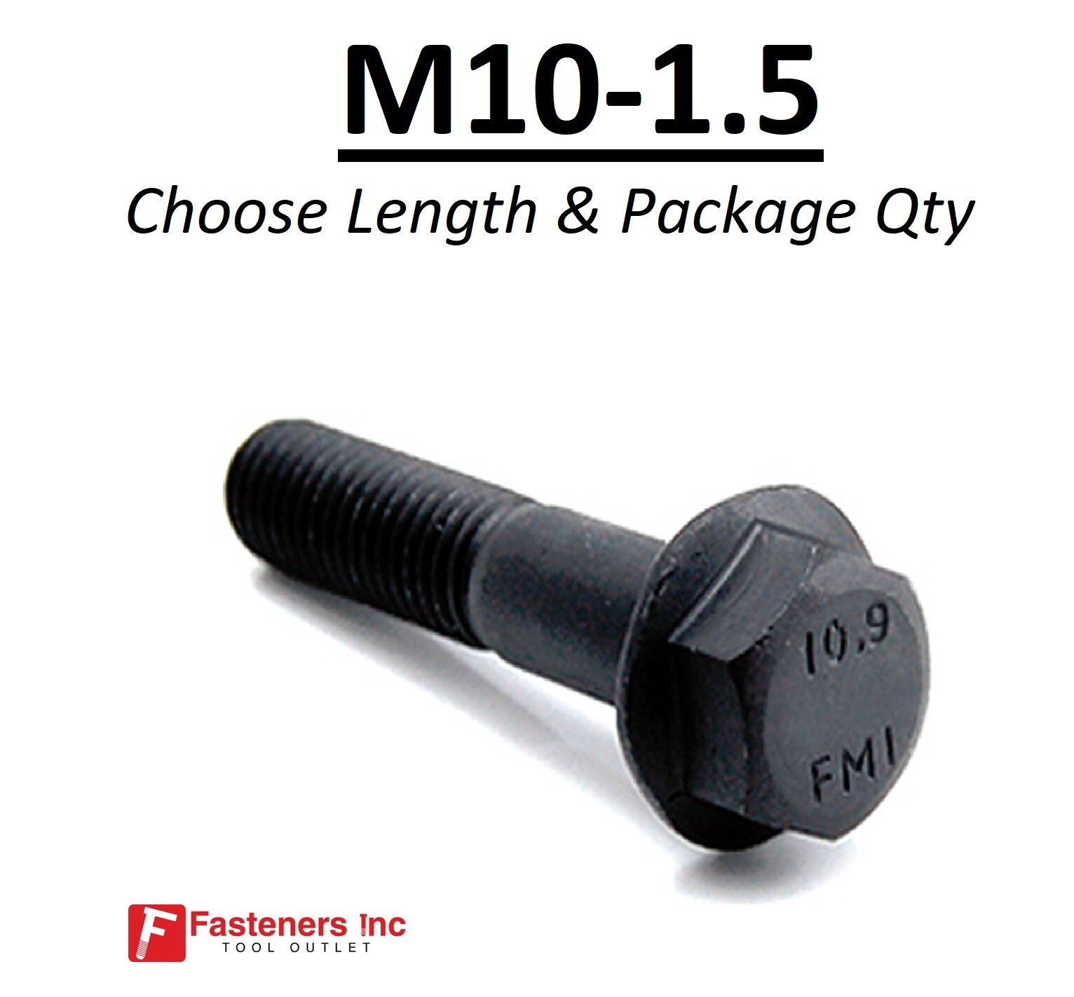 (Choose Length & Qty’s) M10-1.5 Grade 10.9 Metric Flange Bolts Black Phos & Oil