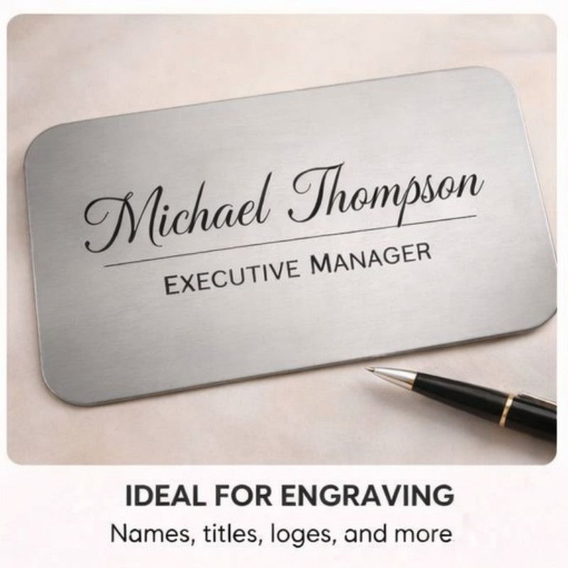Personalized Engraved Couple’s Name Plate Accessory, Romantic Keepsake Gift Idea