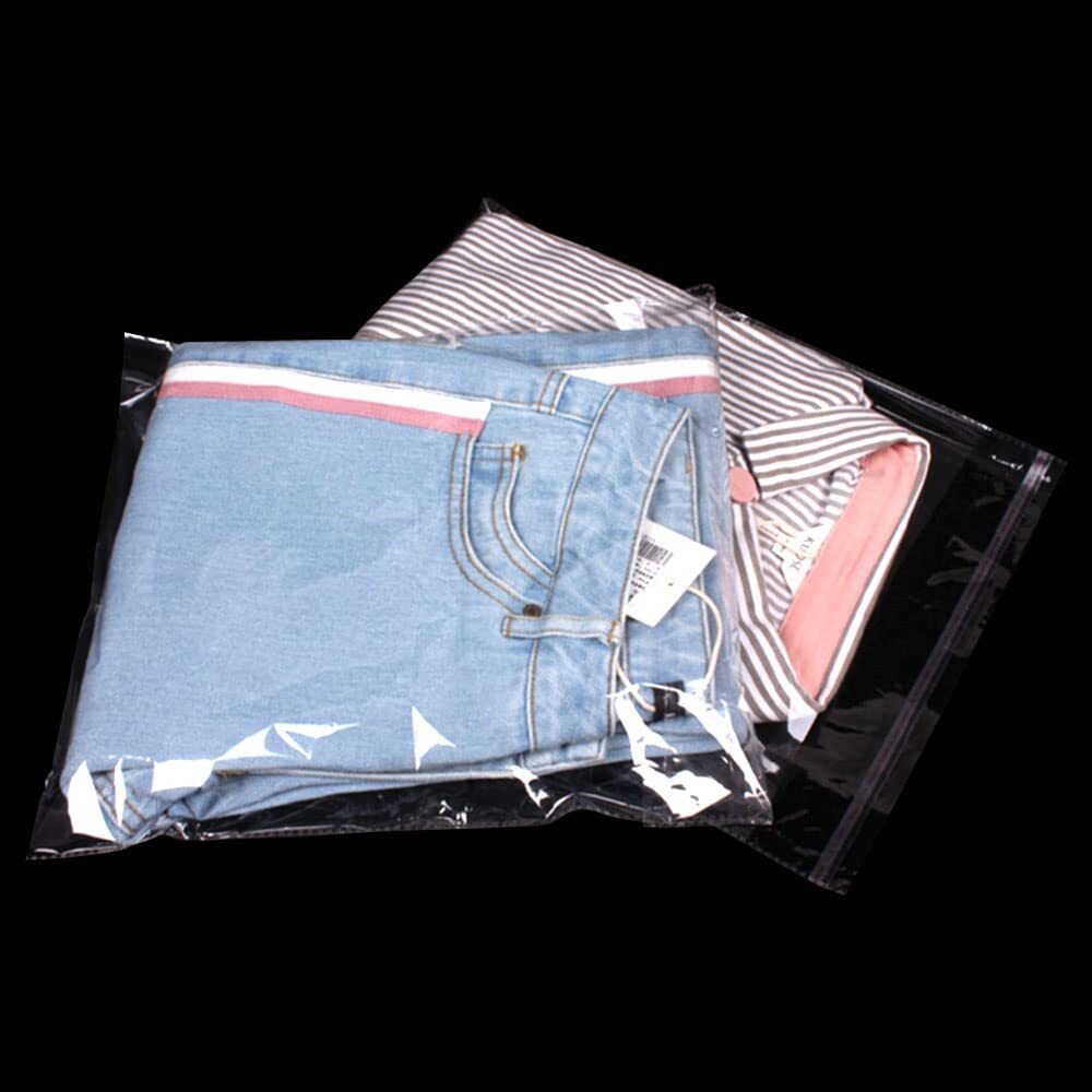 100CT 12×16″ Self Adhesive Sealing Cellophane Bags Large Clear Tshirt Sheets