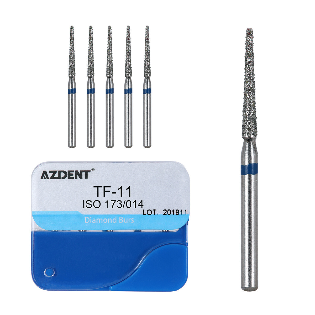 【USA】100Pcs Dental Diamond Burs for High Speed Handpiece Medium FG 1.6MM