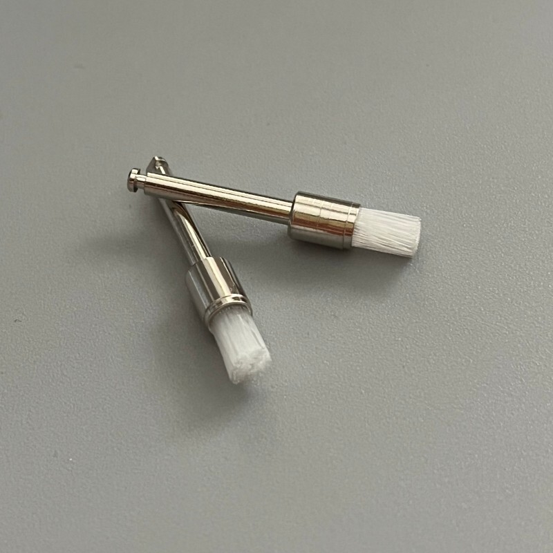 100 Pcs Dental Disposable White Nylon Polishing Flat Latch Polisher Prophy Brush
