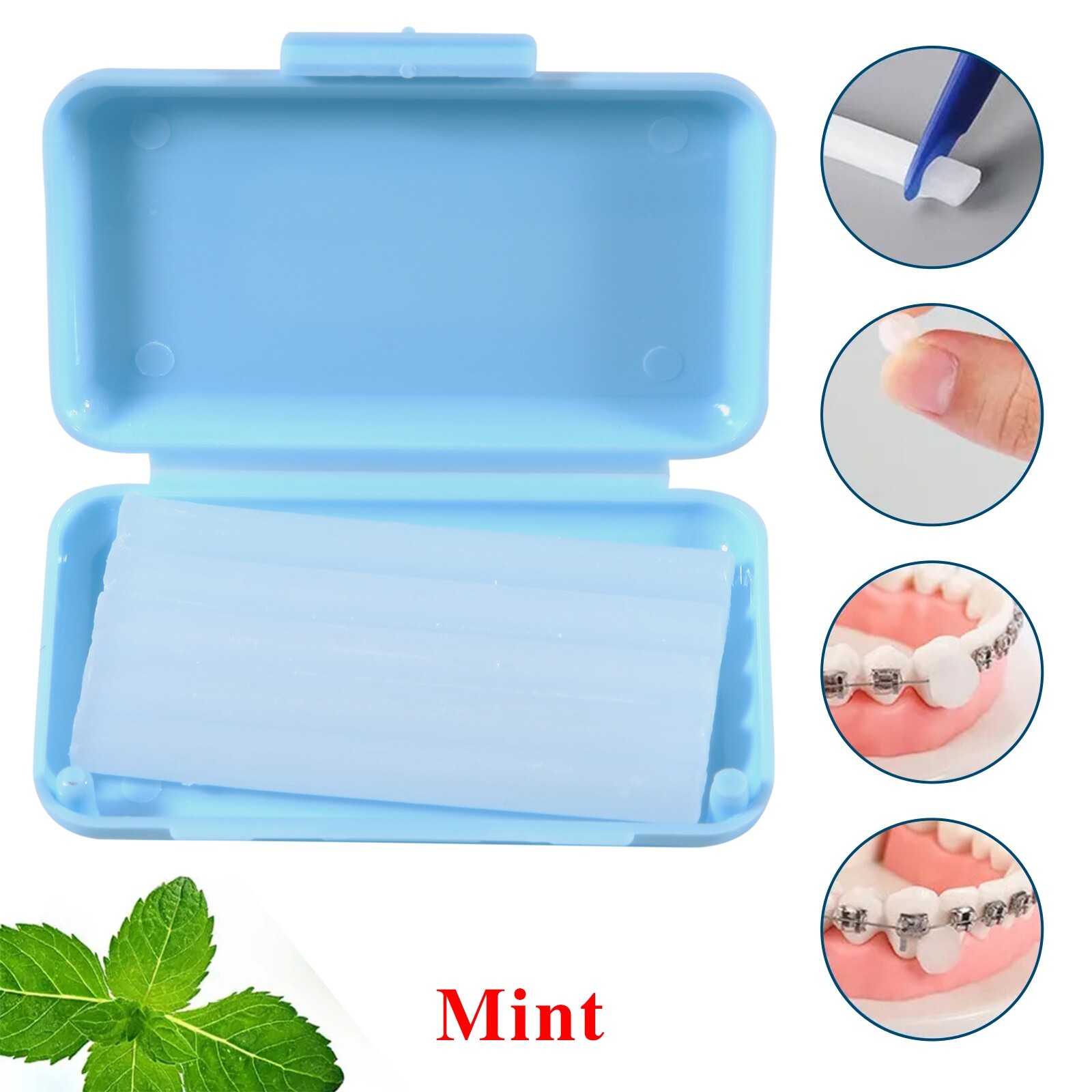 10 Packs Dental Orthodontic Wax for Relief Braces Gum Irritation Mint Scent