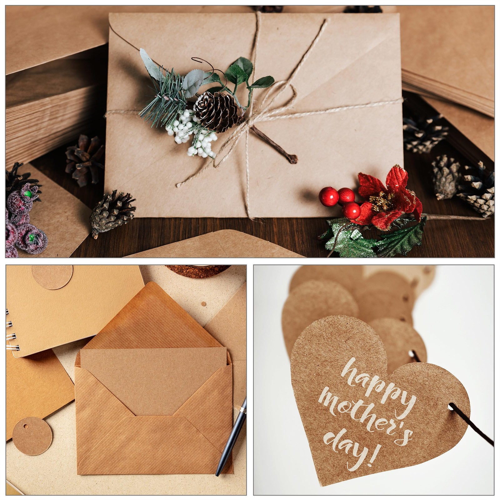 Kraft Paper Sheets 11×17 HeavyDuty Brown Stationery 50 Pcs for Craft Projects