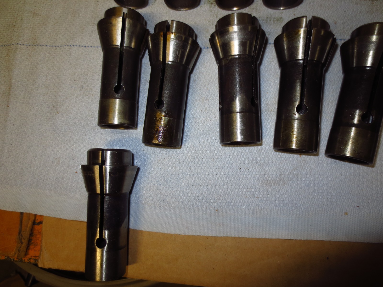 Lot of 12 S & M TF25 HEX, Round, Square Collets Southwick & Meister S&M