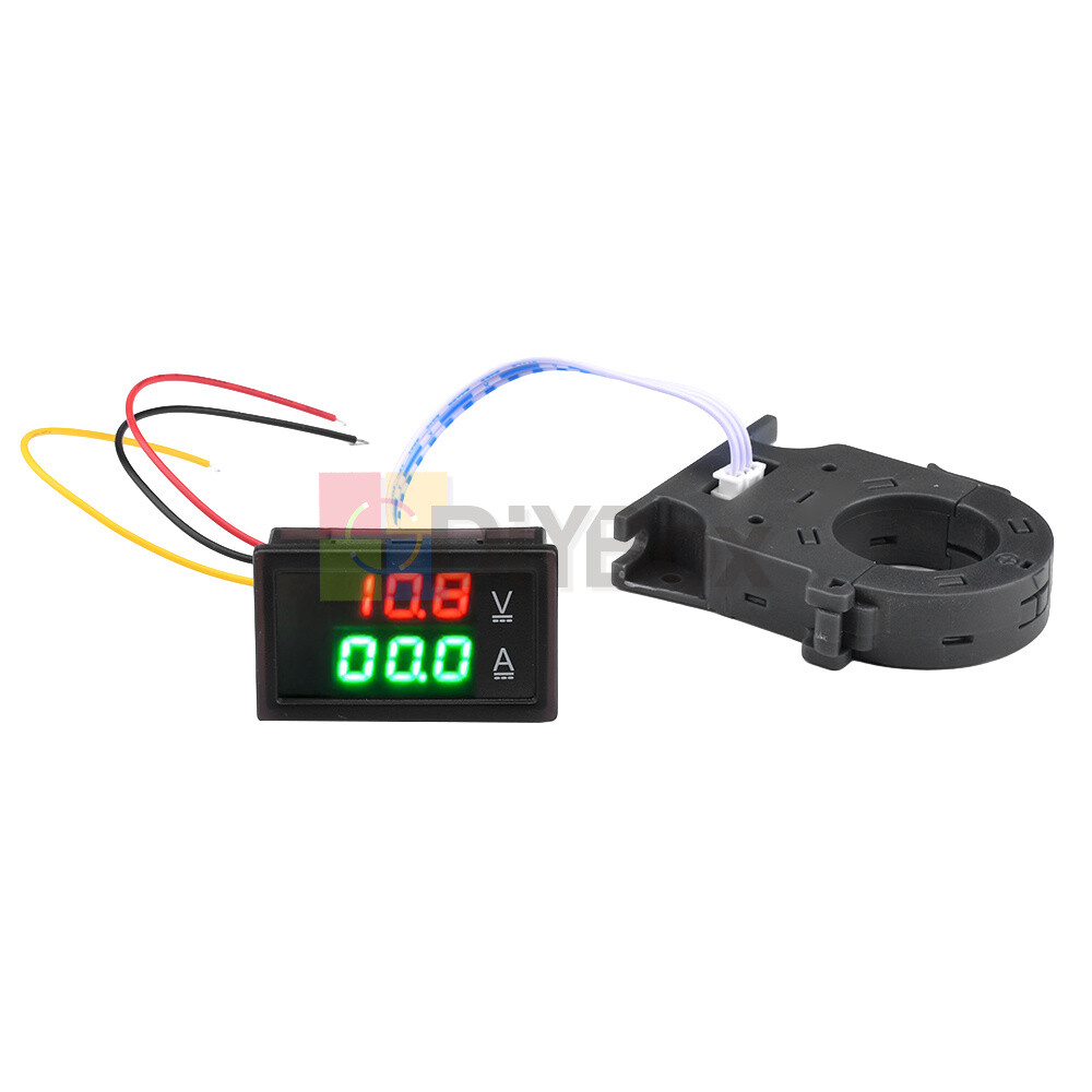 DC0-300V 50/100/200/400A Digital Current Voltage Meter Hall Ammeter Voltmeter
