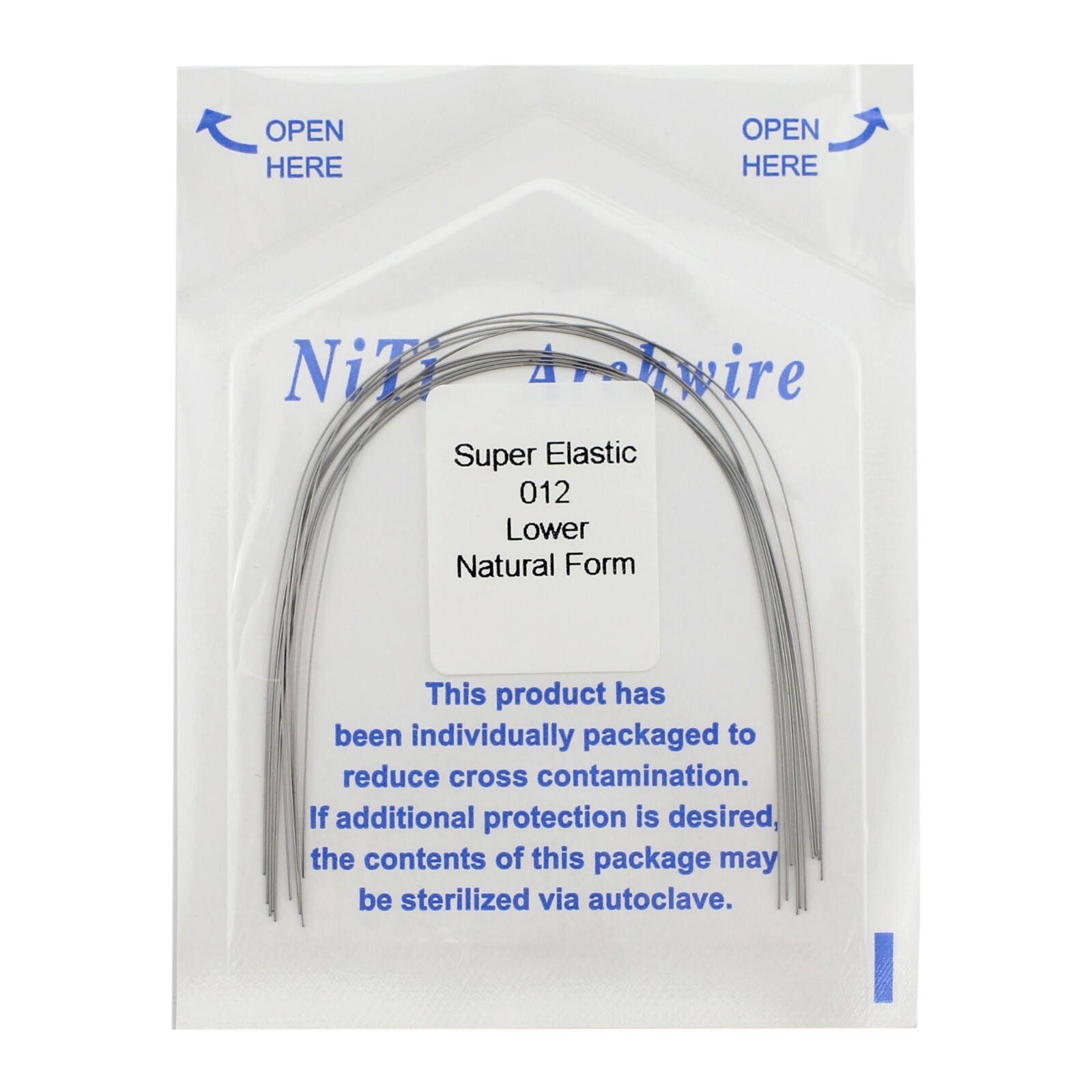 100pc Dental Orthodontic Arch Wires Niti Rectangular Round Natural 1622 012 016