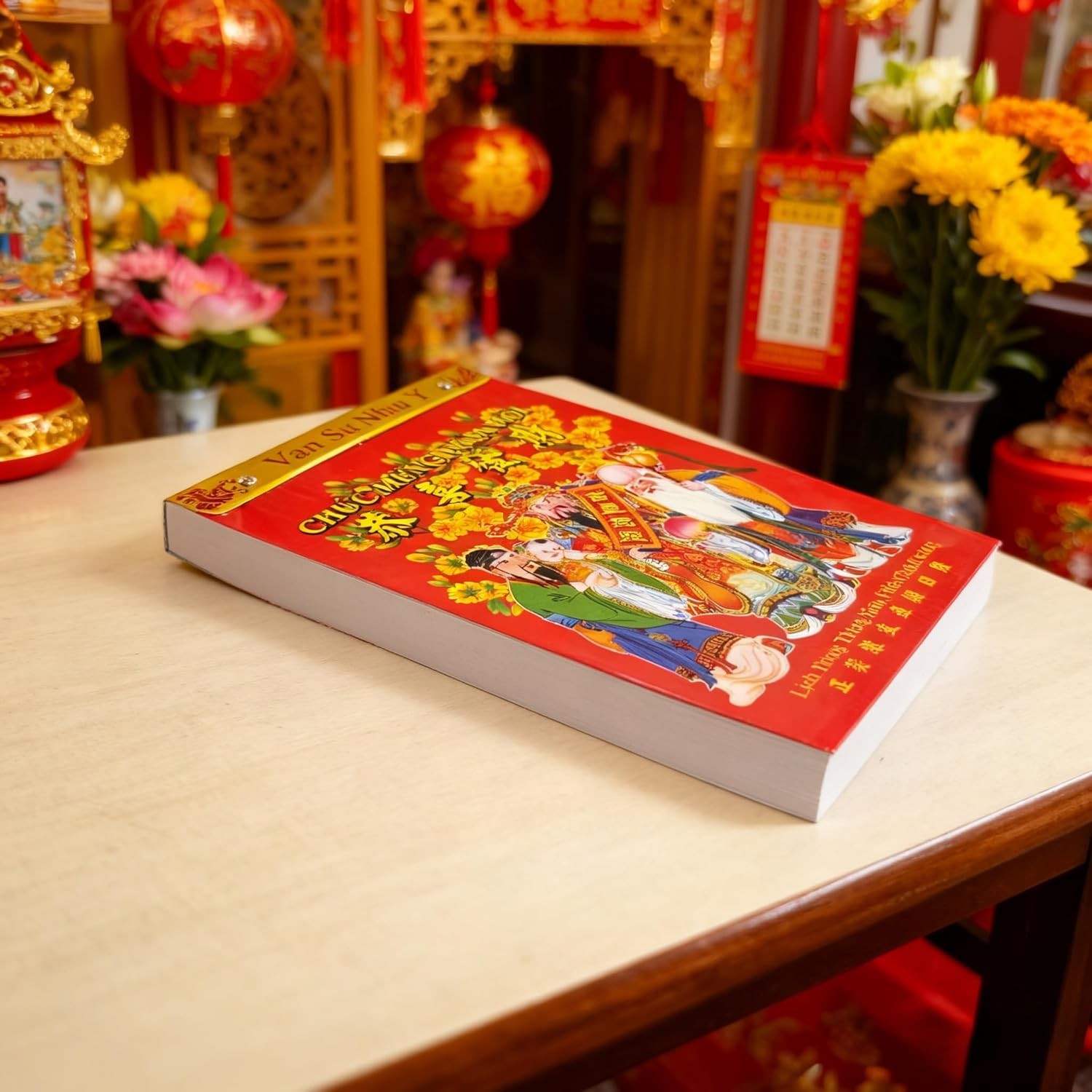 Vietnamese Daily Calendar, 2026 Year of The Horse Asian Vietnam Feng Shui Red