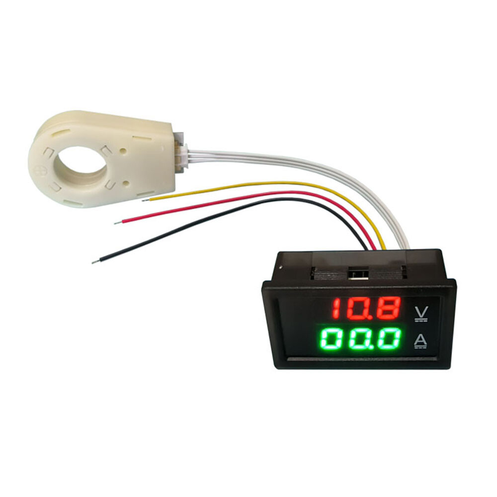 DC0-300V 50/100/200/400A Digital Current Voltage Meter Hall Ammeter Voltmeter