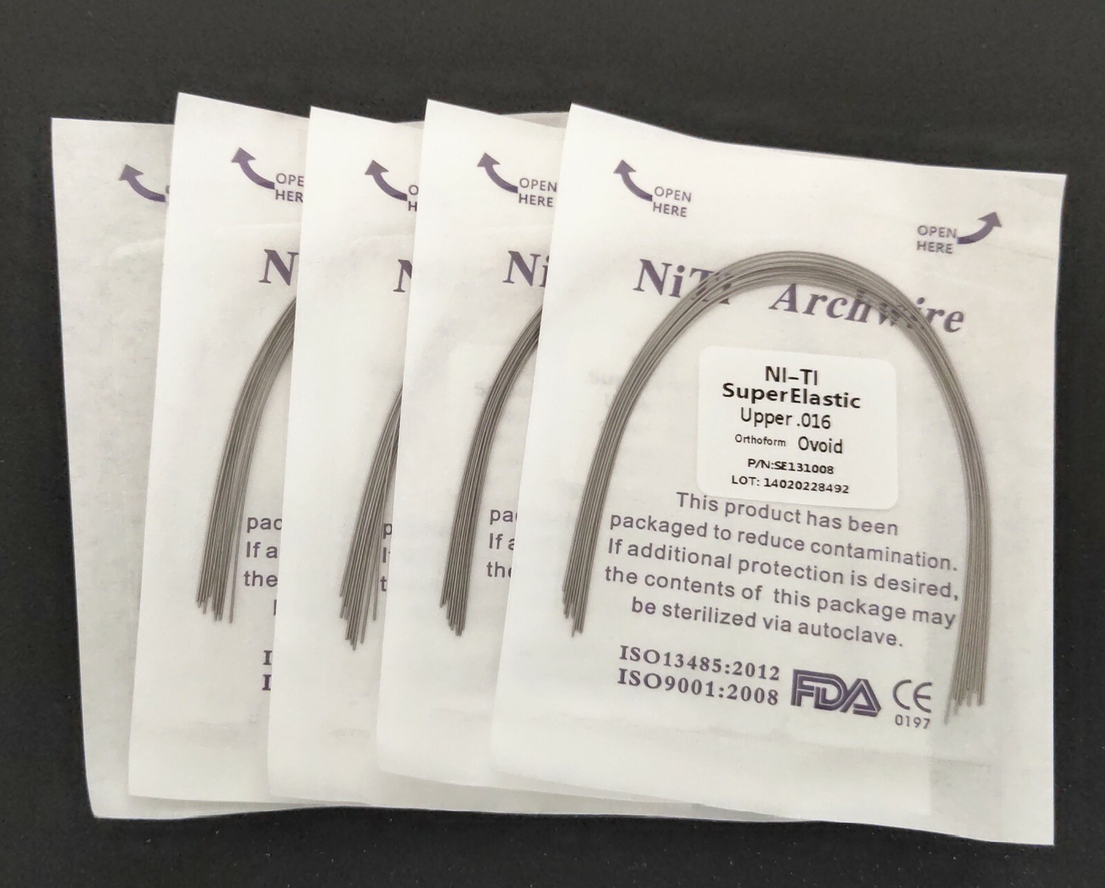 50Packs Dental Orthodontic Super Elastic Wire Niti Round Arch Wires Ovoid Form