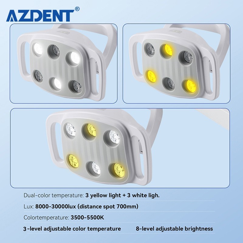 9W Dental 6 LED Lamp Oral Light Surgical Lamp For Unit Chair Induction Sensor