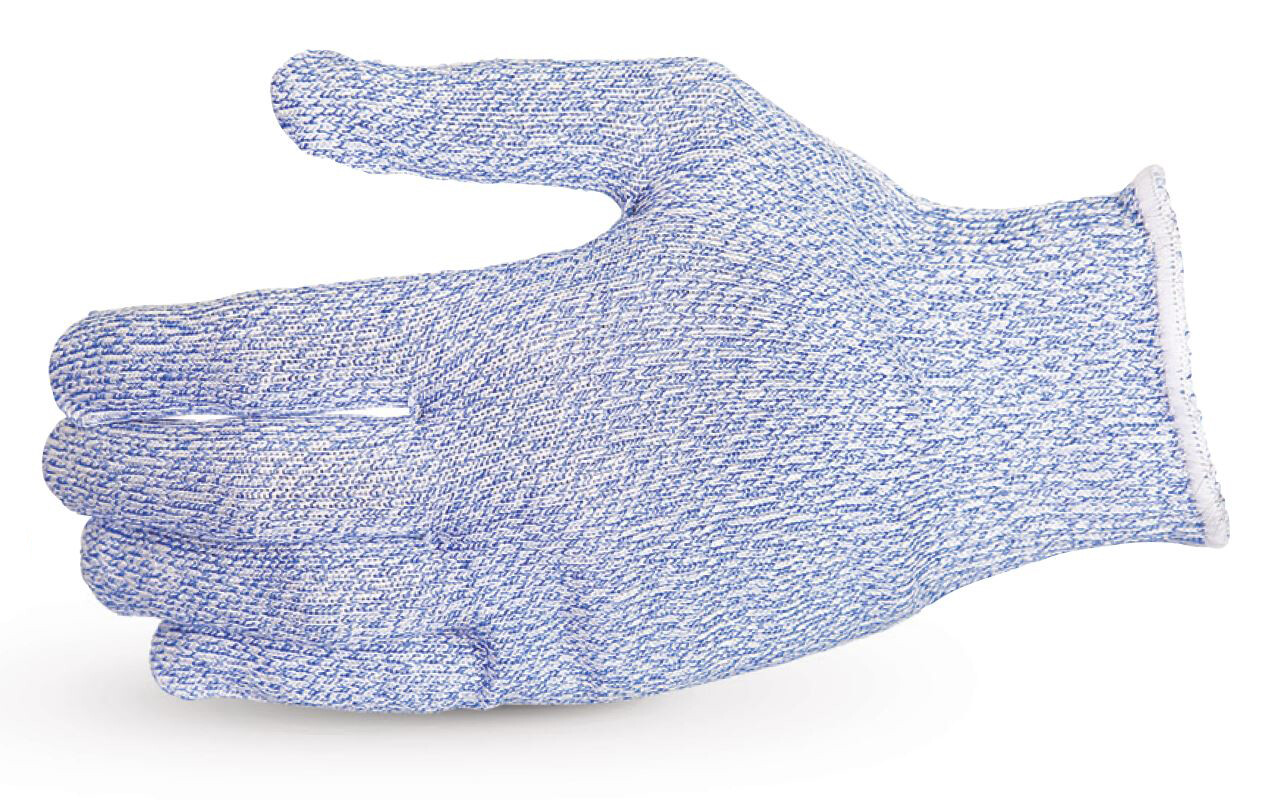 Superior Glove Cut Resistant Food Industry Glove, Blue / Size Medium
