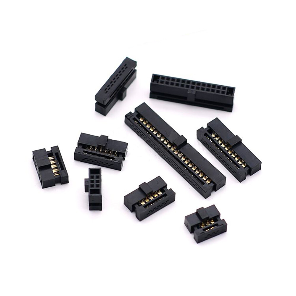 IDC Socket Double Row Female Header Cable Connector 1.27mm Pitch FC 6 / 8-50 Pin