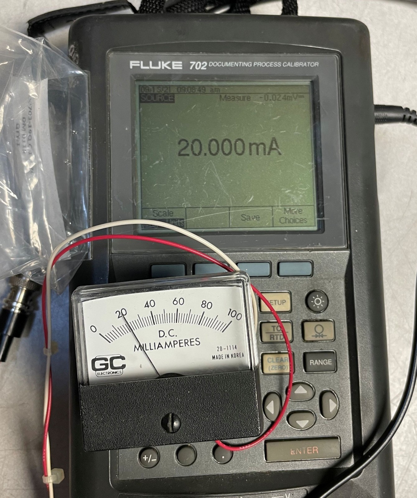 GC Model 20-1114 DC 100 mA Meter 2.25″ x 2.0″
