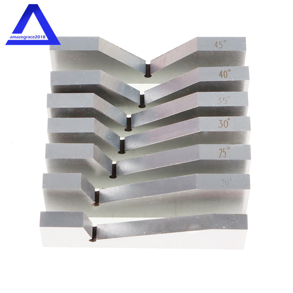 17 Pack 1/4 to 45 Degree Hardened Steel Angle Block Set Accuracy .0003″