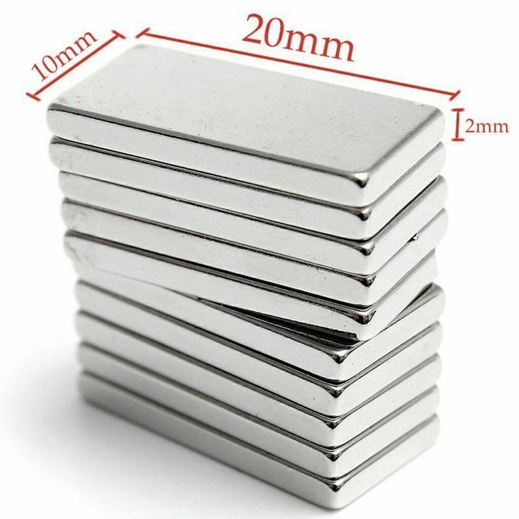 30-200Pcs Strong Block Fridge Magnet Square Rare Earth Neodymium 20x10x2mm N52