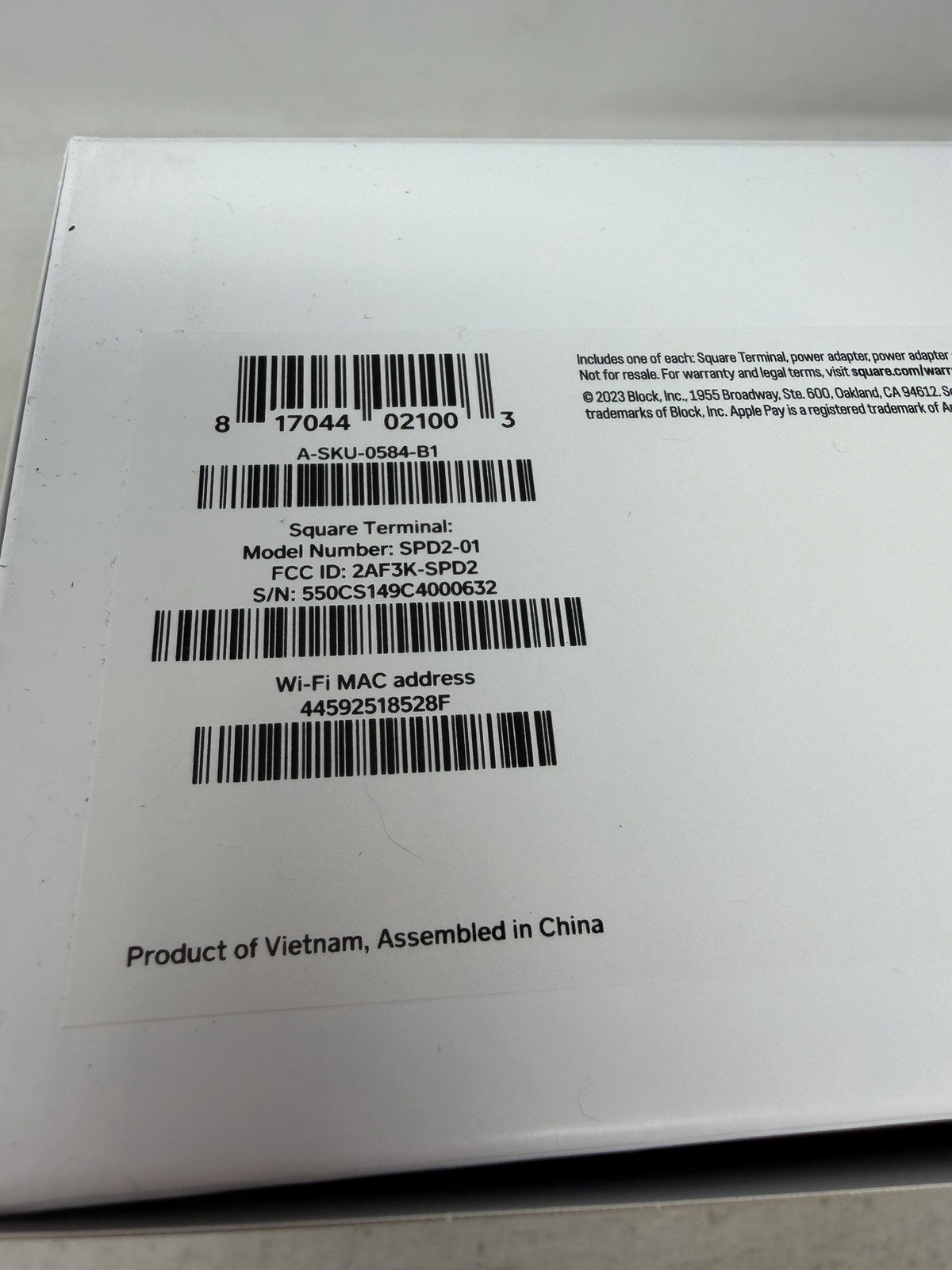 ?Sealed? Square Terminal – Credit Card Machine | Mobile POS SPD2-01