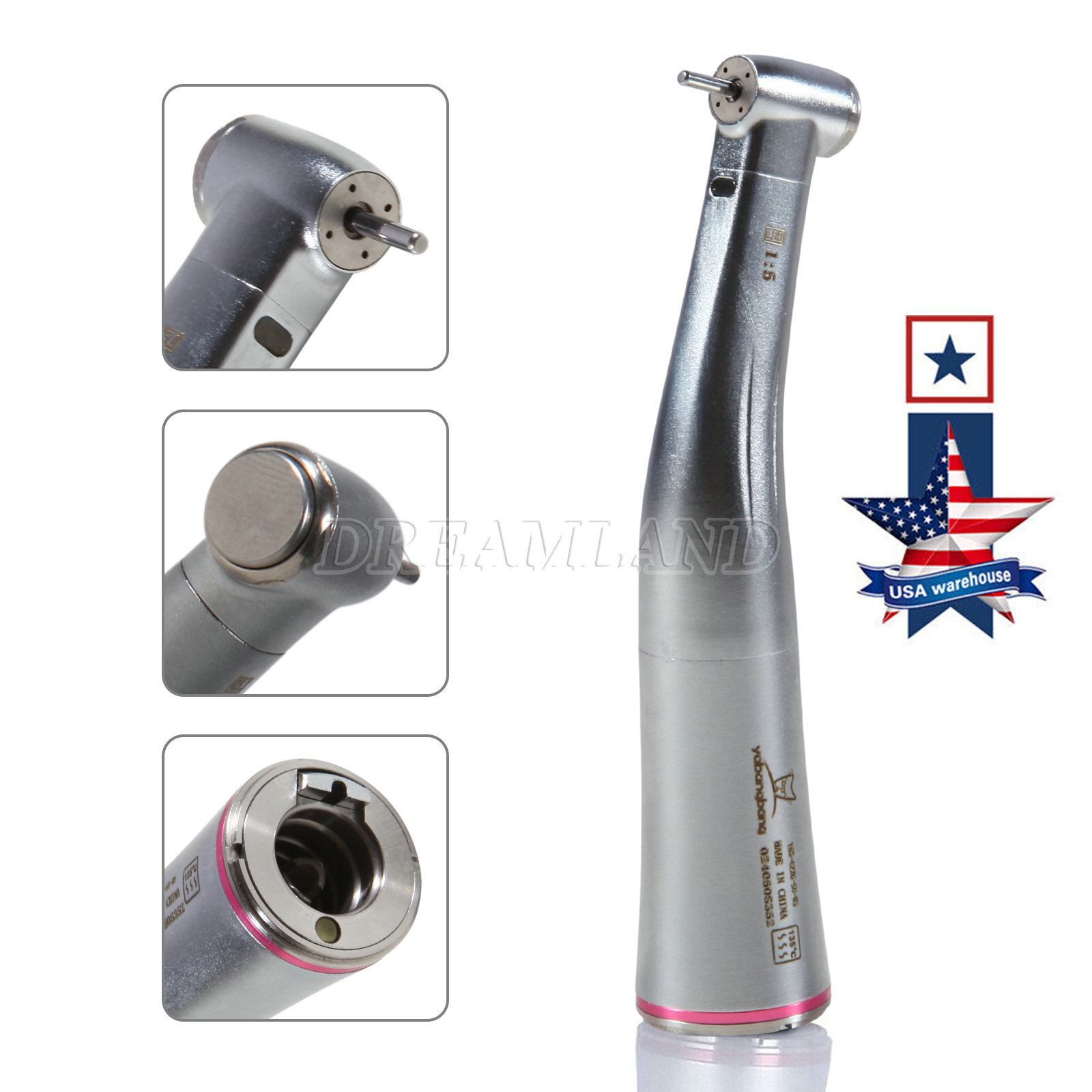 Dental Electric LED Brushless Micro Motor/1:5 Increasing Fiber Handpiece