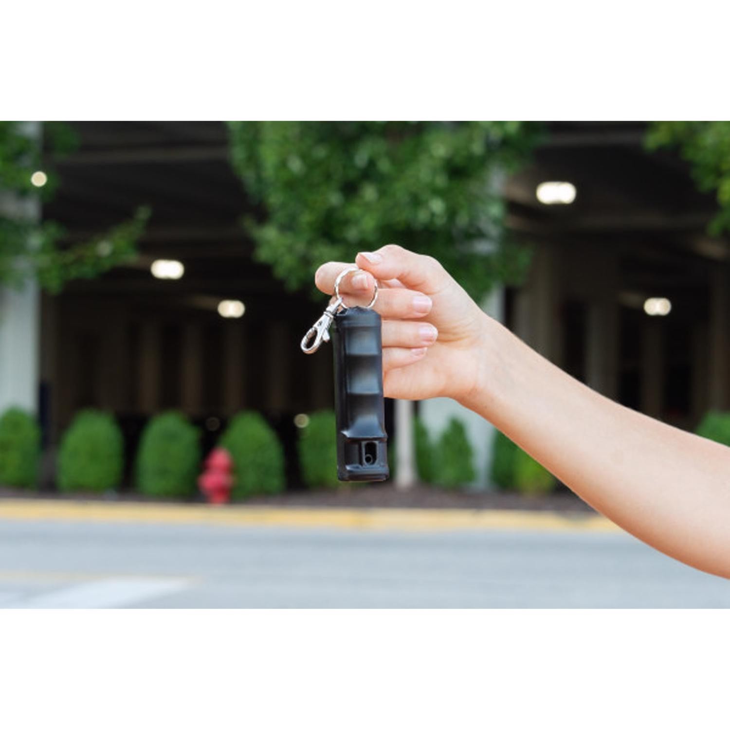 Sabre Red F15-BUSG Pepper Gel Black Aluminum/Plastic Flip Top Keychain