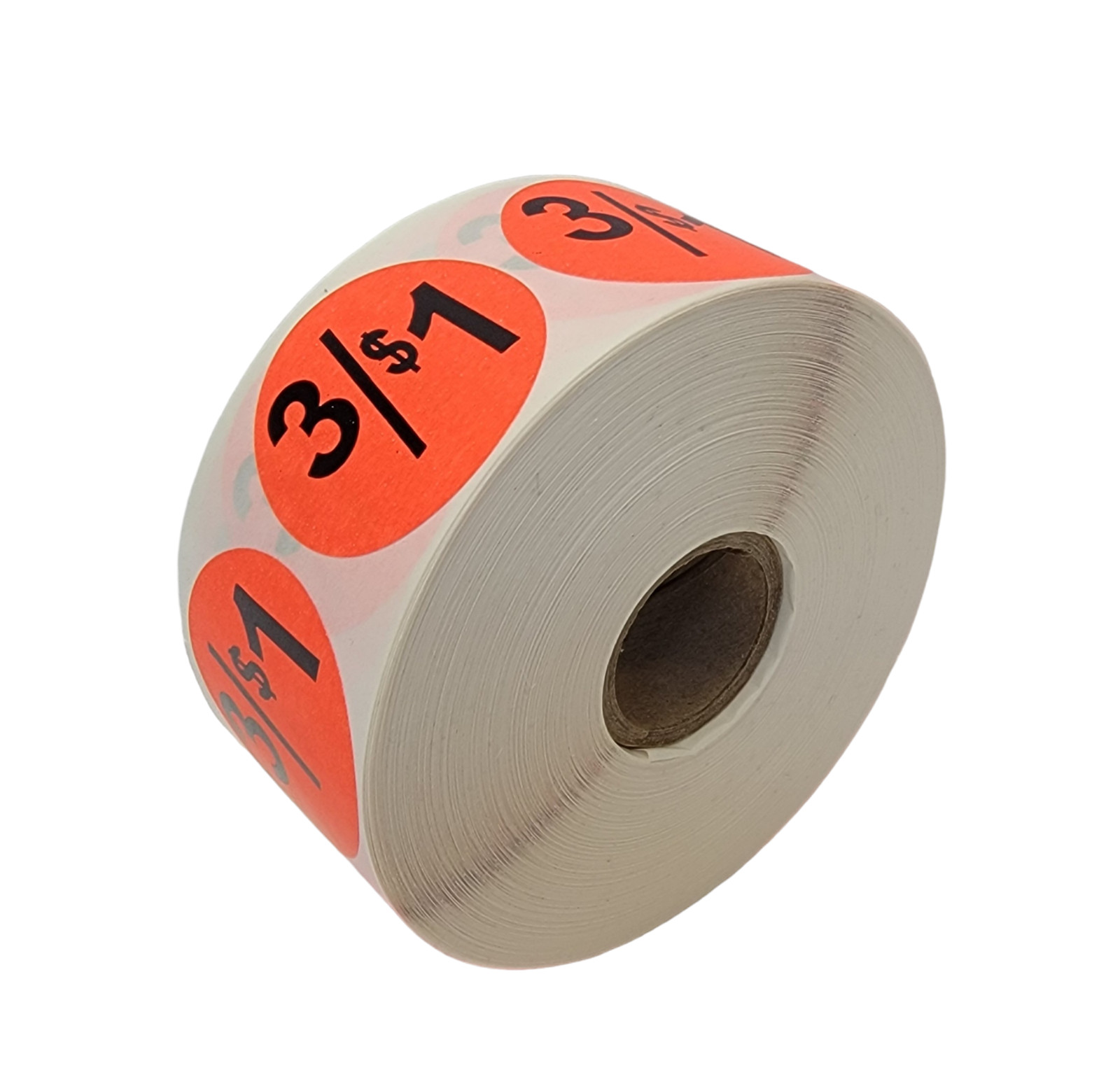 3/$1 Labels 1.5″ Round Red Discount Sale Price Adhesive Stickers 1000 PCS