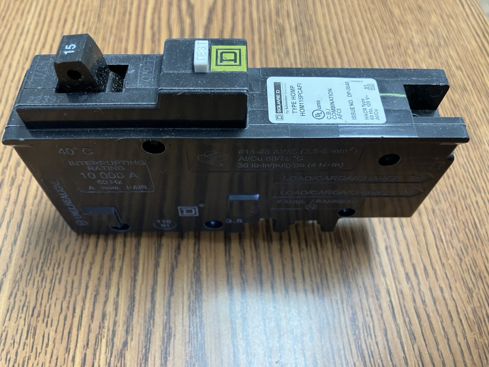 Square D HOM115PCAFI 1 P 15 A 120v Arc Fault New In Box Lot of (3)