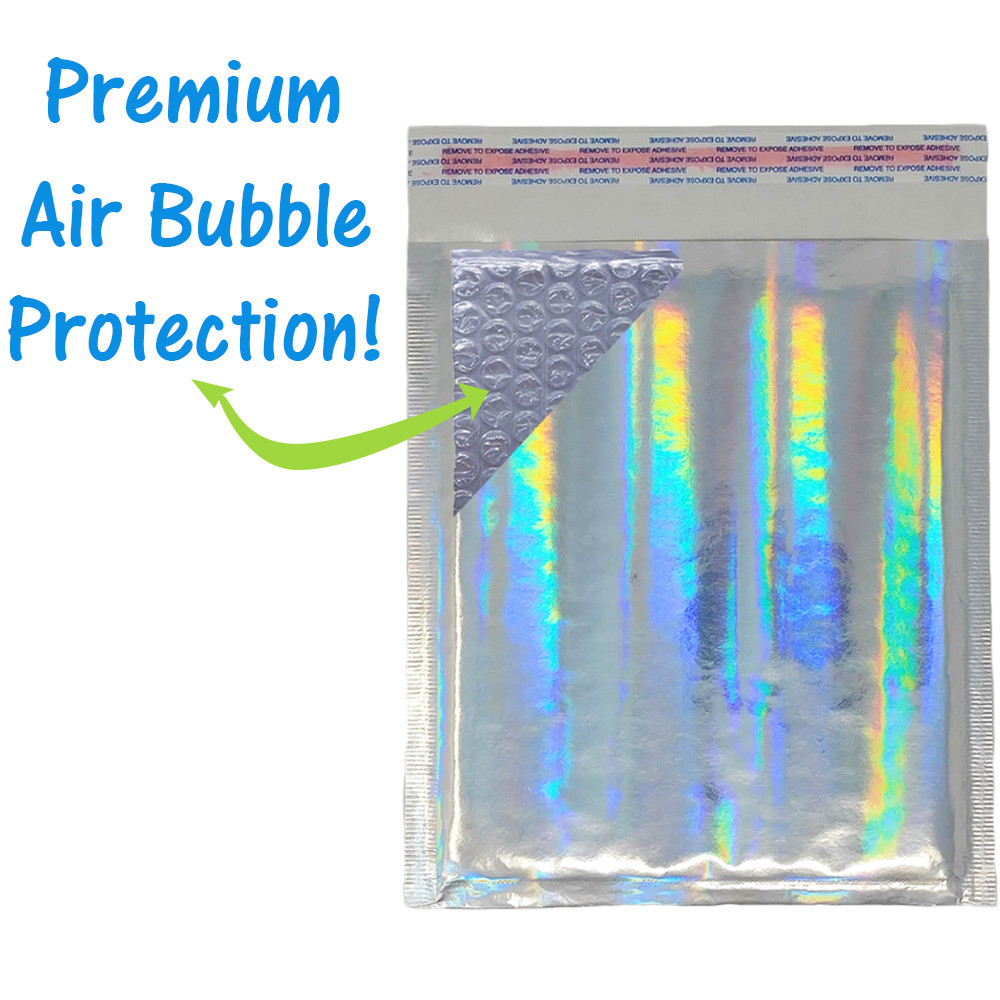 6×10 Cobalt Blue Pink & Hologram Metallic Bubble Mailers Shipping 6×9 Envelopes