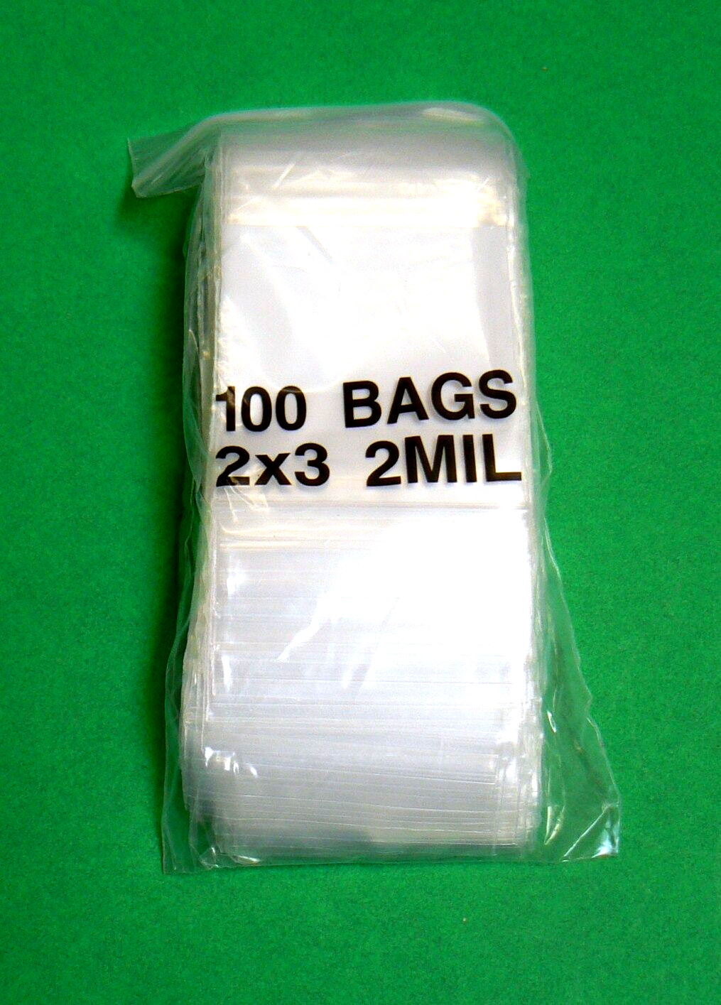 2×3 White Block Poly Reclosable Zip Bags 2mil Writeable 2″x 3″ 2 Mil 500 Bags