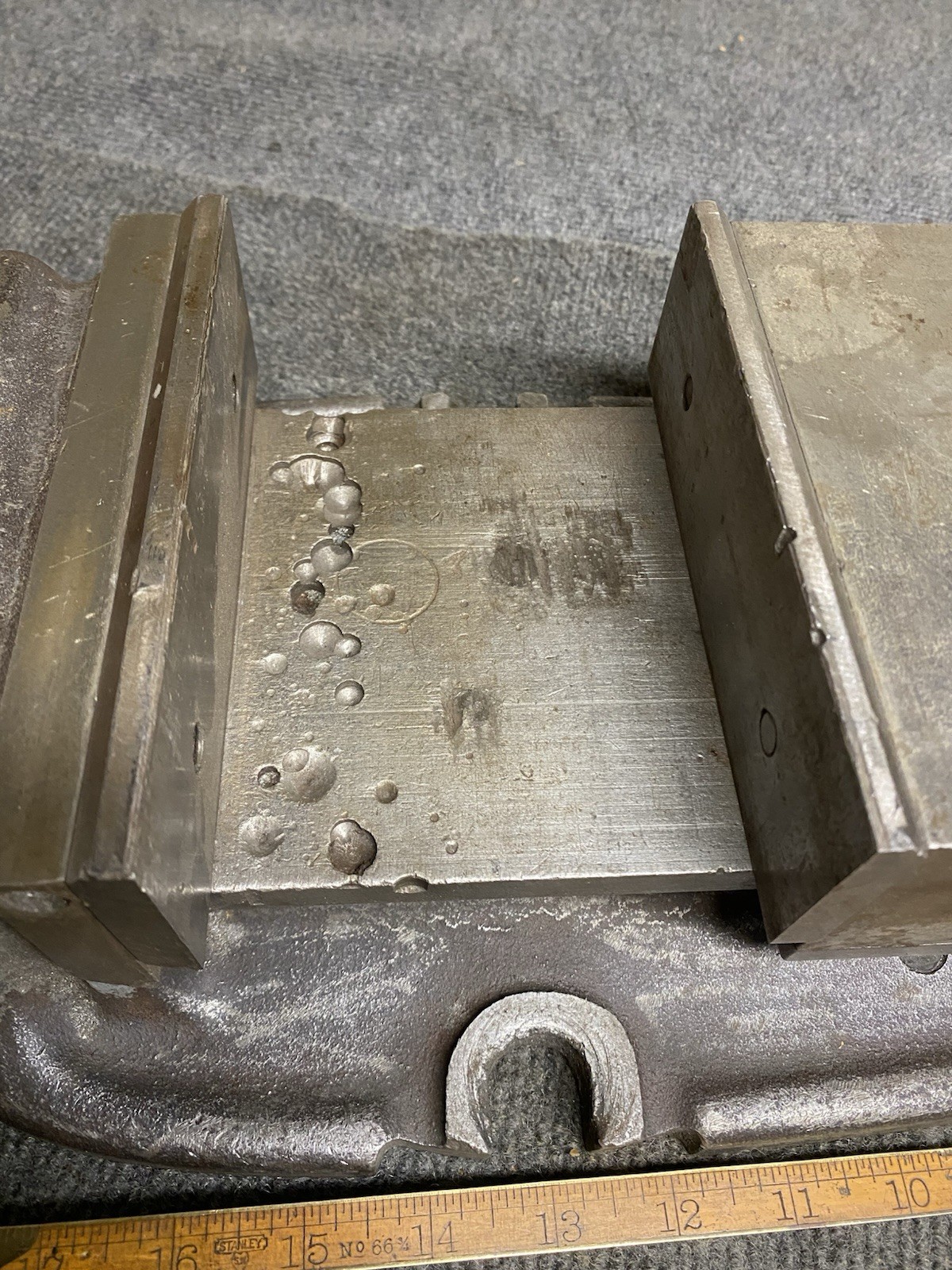 6 “Bridgeport Milling Drilling Vise With Handle And Hard Jaws Vintage USA