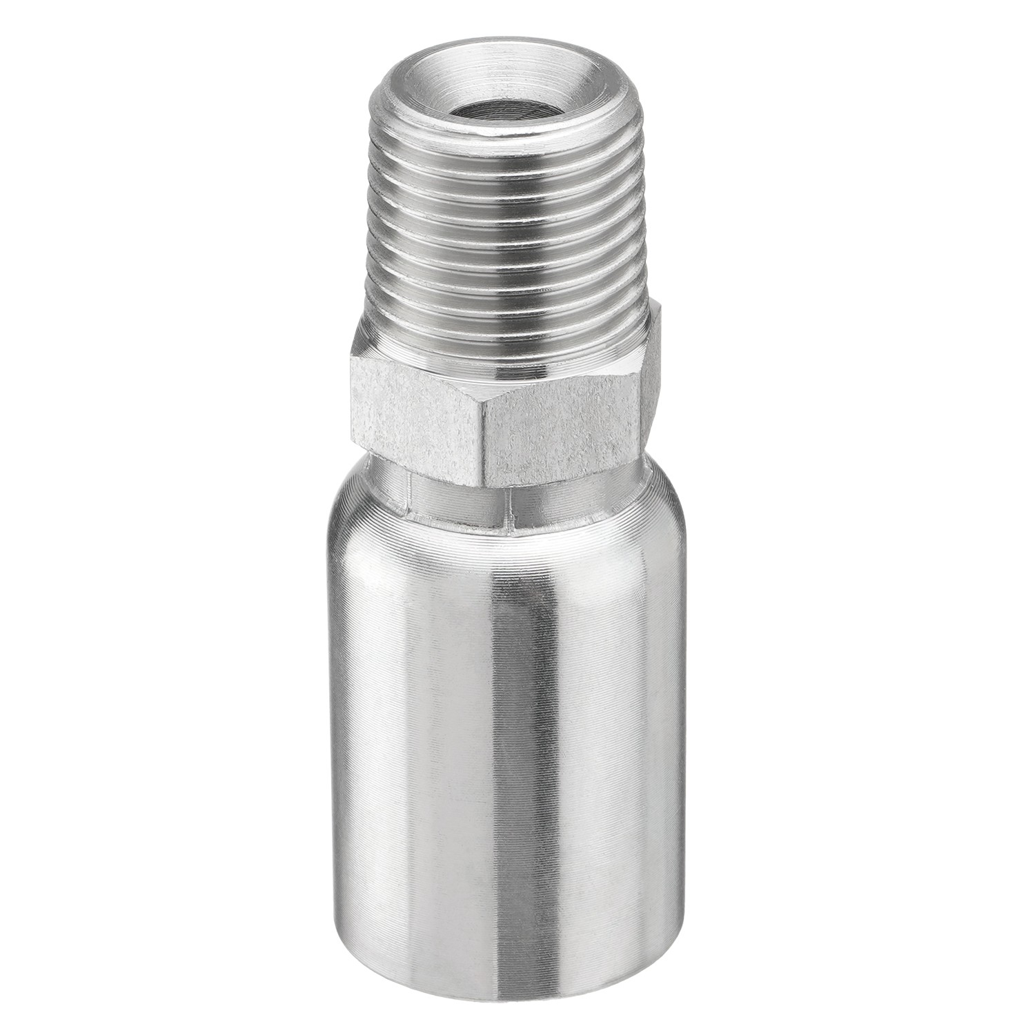 12-Pack 1/2″ Hose x 1/2″ NPTF Male Pipe Thread Hydraulic Hose End Crimp Fittings
