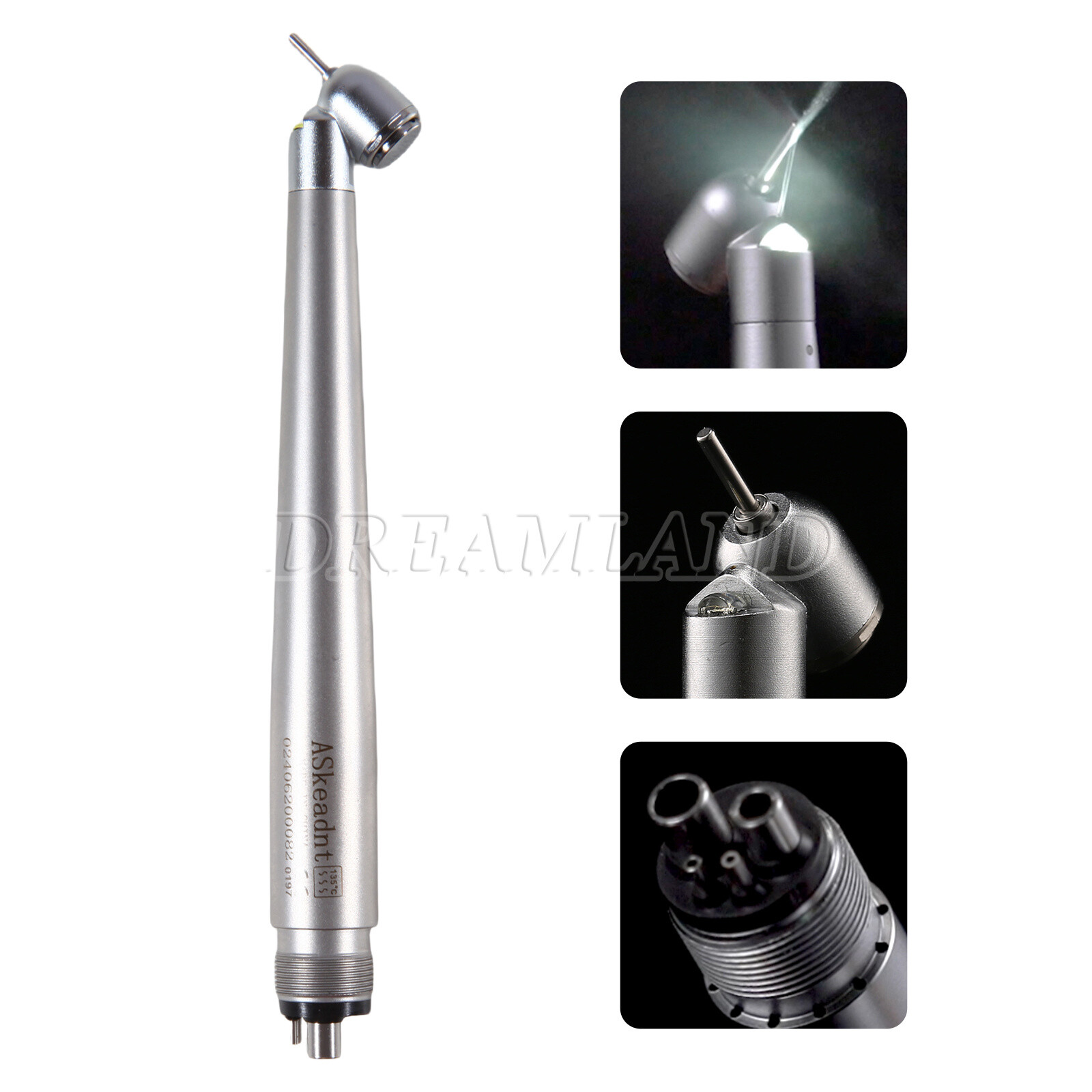 45° LED Light Dental PANA-MAX Push High Speed Handpiece Turbine 4/2H fo
