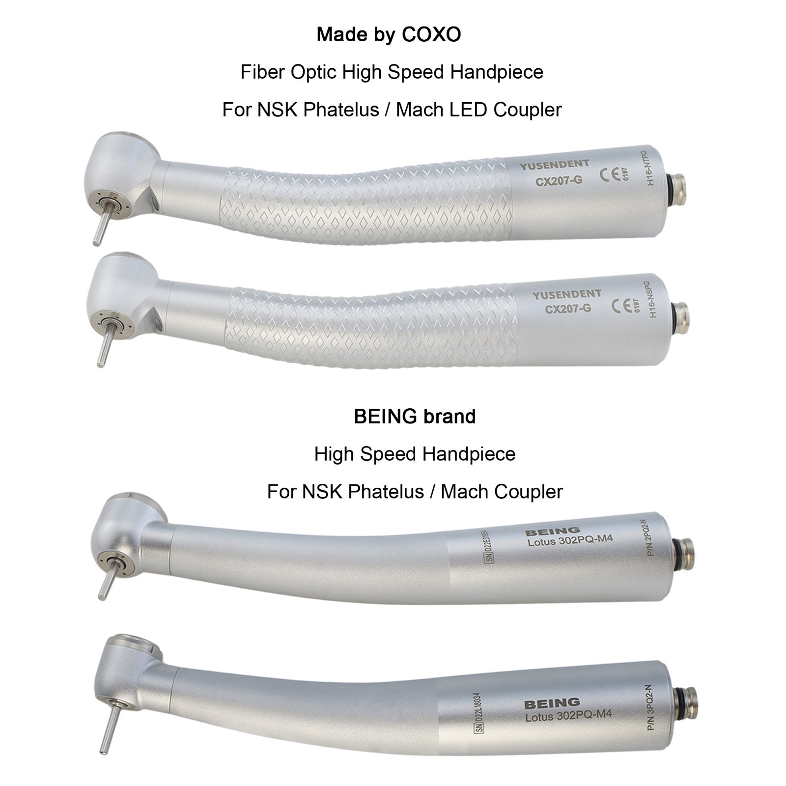 BEING Handpiece COXO Dental Fiber Optic High Speed For NSK Coupler 4 6 Hole