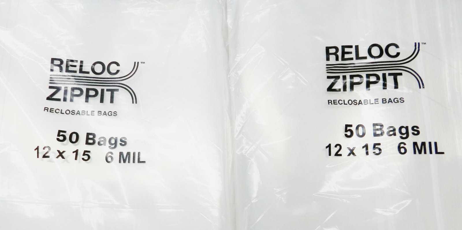6 MIL 12×15 Zip Seal Lock Bags Zip Slide Lock Thick Clear Reloc Jumbo 12 x15 100