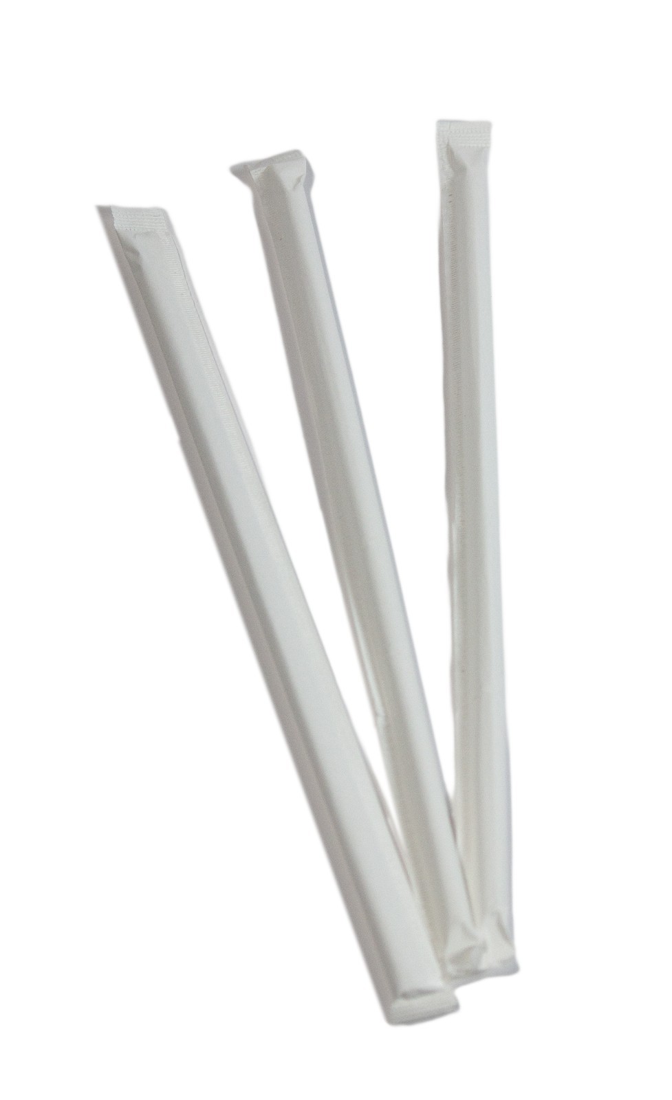 300 Drinking Straws-Wrapped 8 inches Clear Giant 8