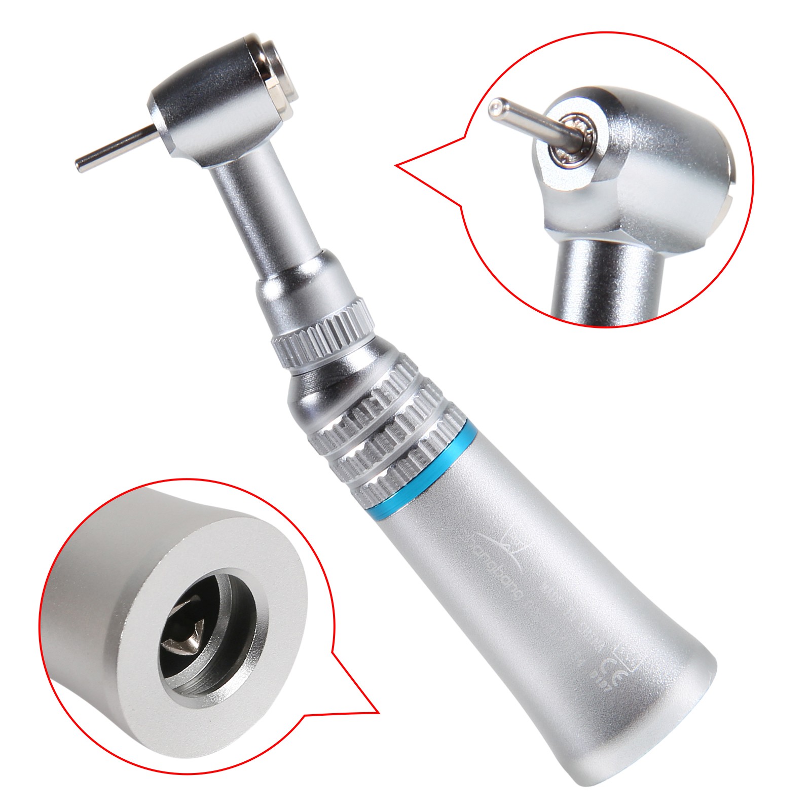 NSK Style Dental Low Speed Contra Angle Handpiece Push Button Fit FG1.6MM Burs