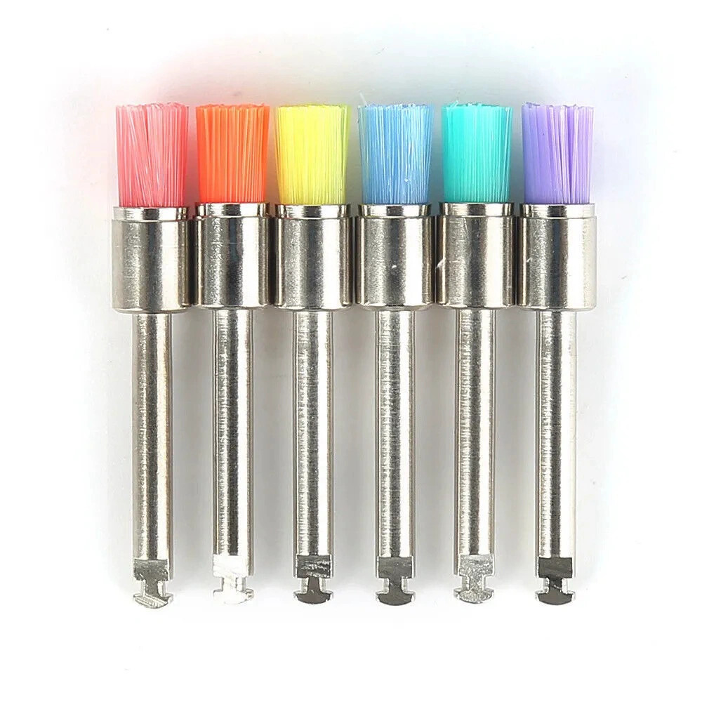 Dental Prophy Polishing Brush Nylon Latch Flat Prophylaxis Polisher Brushes
