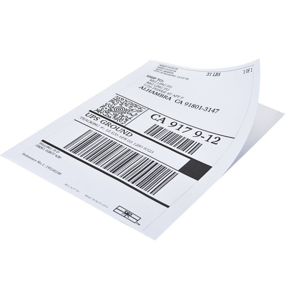 8.5″ x 11″ Full Sheets Address Shipping Sticker Paper for Laser & InkJet Printer