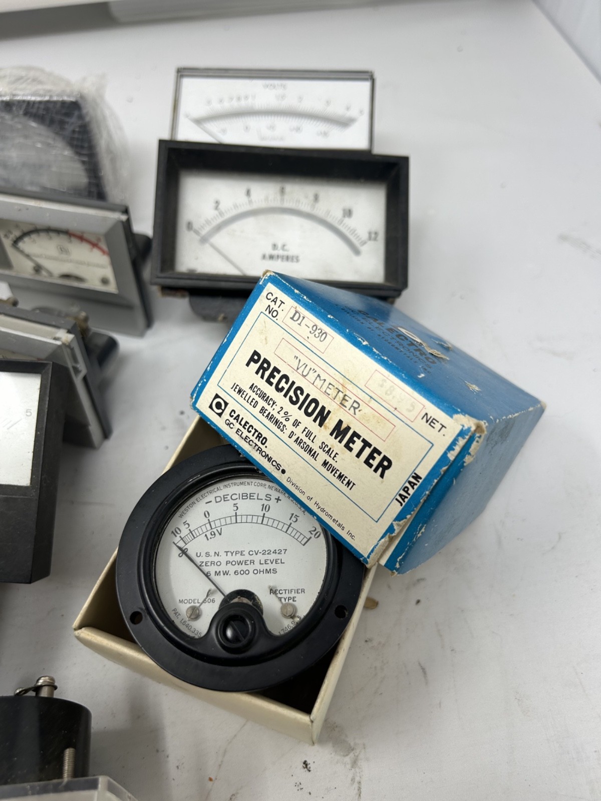 Analog Panel meters box of