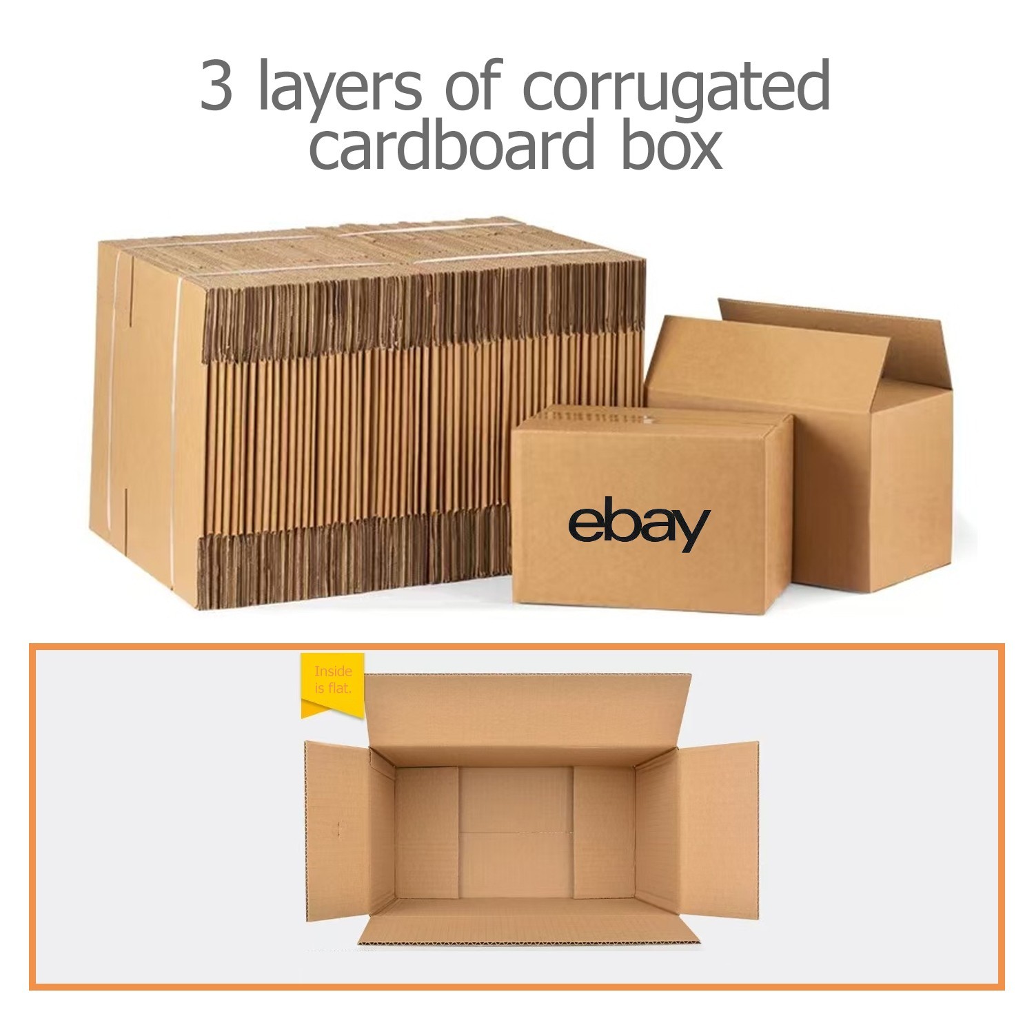 25-100 pcs 6″x4 3/4″x4 3/4″ Shipping Packing corrugated cardboard boxes ebay UL