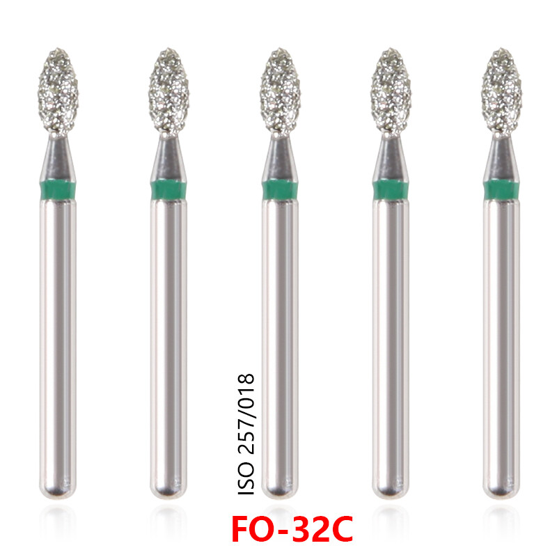 100x Brocas de fresa de diamante para dentista dental Taladro FG 1,6 mm 20 OEM