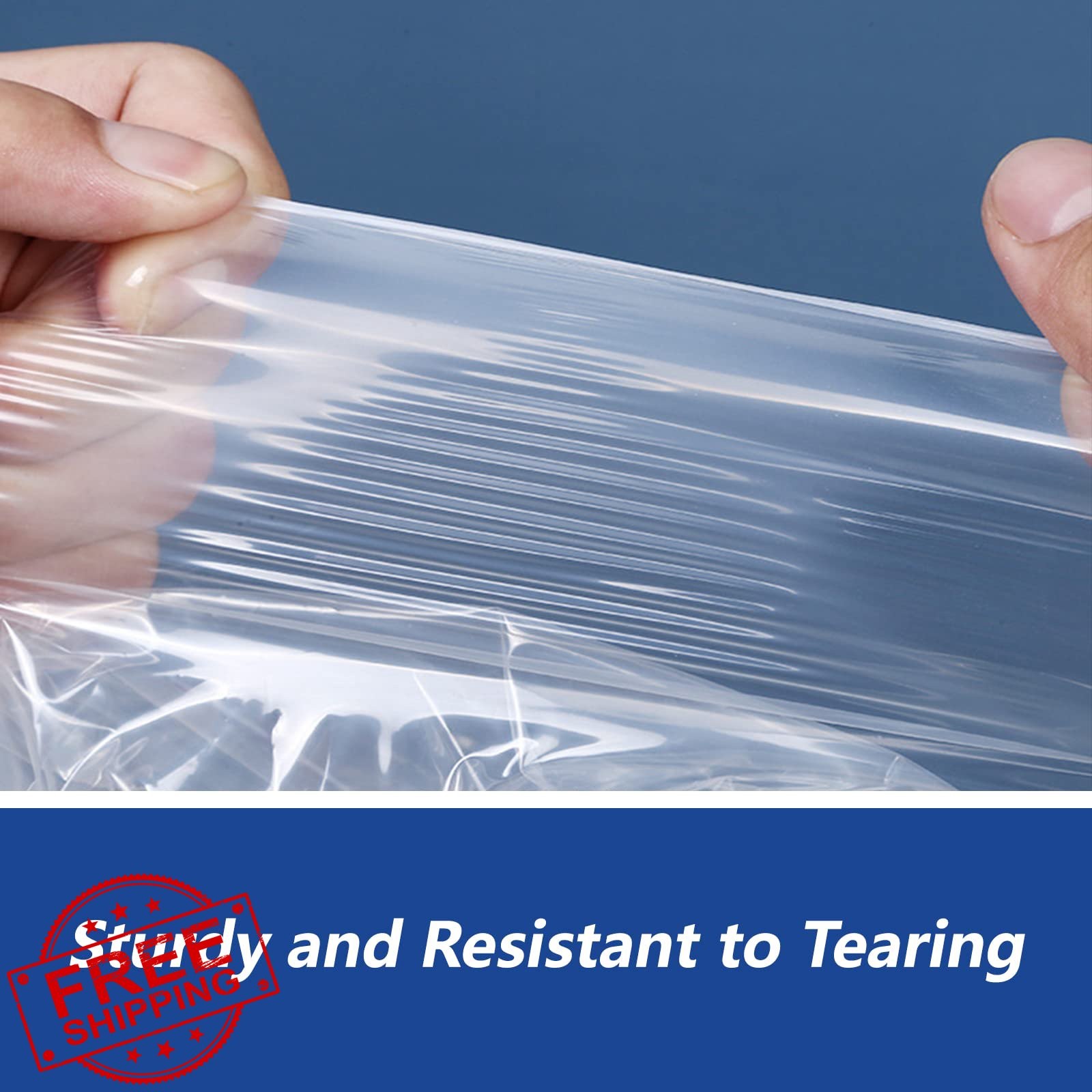 WEPOLY 14×20 Clear Poly Bags 500 Pack Suffocation Warning