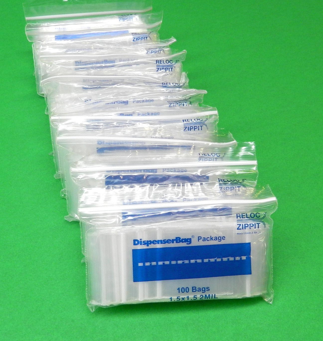 1000 Reloc Zippit Bags 1-1/2 x 1-1/2 Clear Square 1.5 x 1.5″ Poly Baggies 1,000
