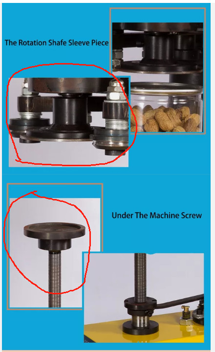 TDFJ-160 Desktop Manual Can Sealer Parts Chuck Holder Rollers