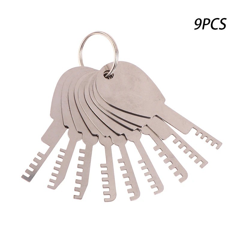 Stainless Steel Comb Lock Tools 9In1 Full Set Repair Tool Bypass Method